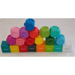 Infantino Soft Building Blocks Learning‎ Numbers Animals Shapes 20 Piece Set